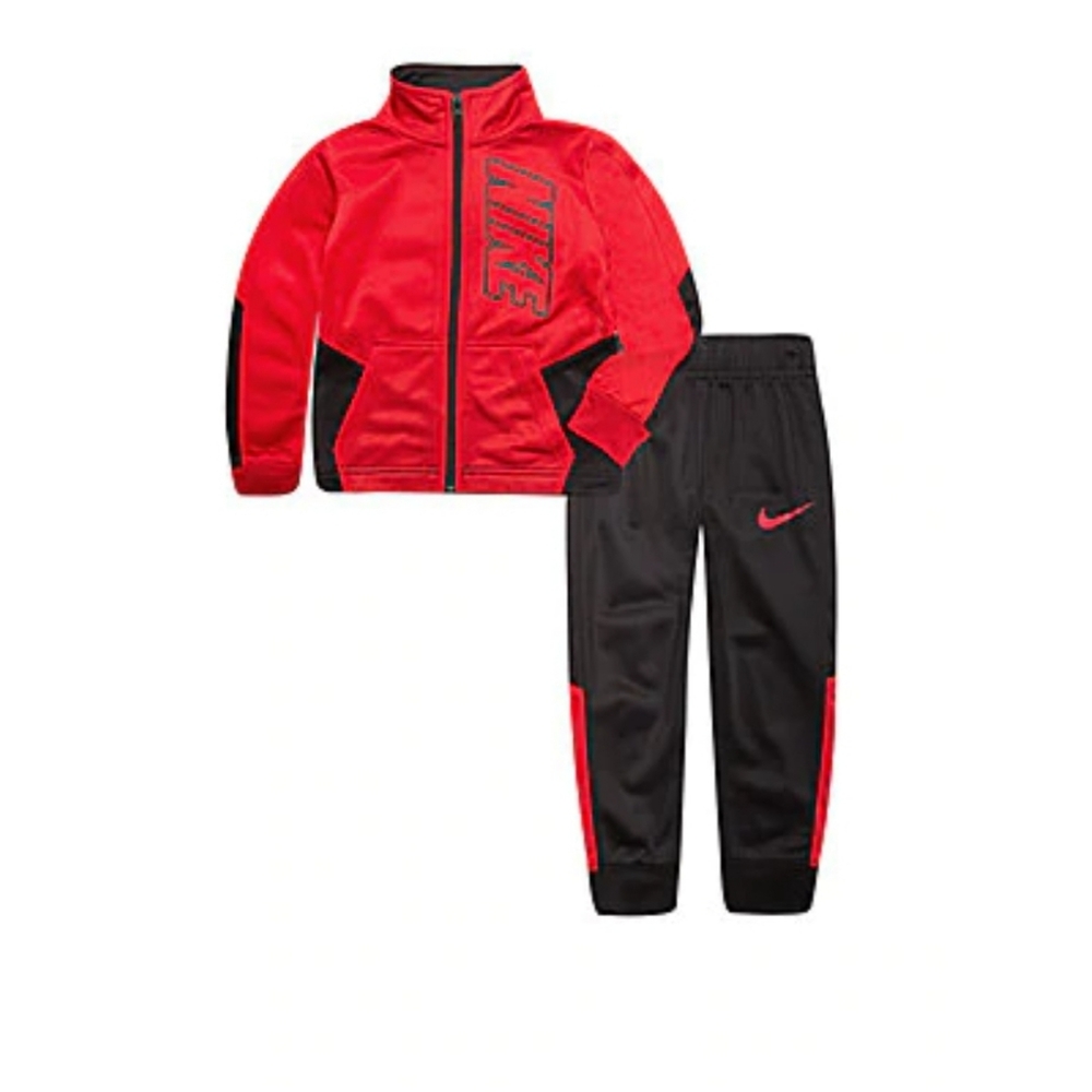 Nike red and black track suit
